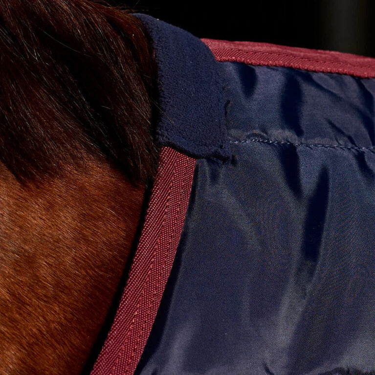 Weatherbeeta Comfitec 210D Channel Quilt 220G Standard Neck Stable #colour-navy-burgundy