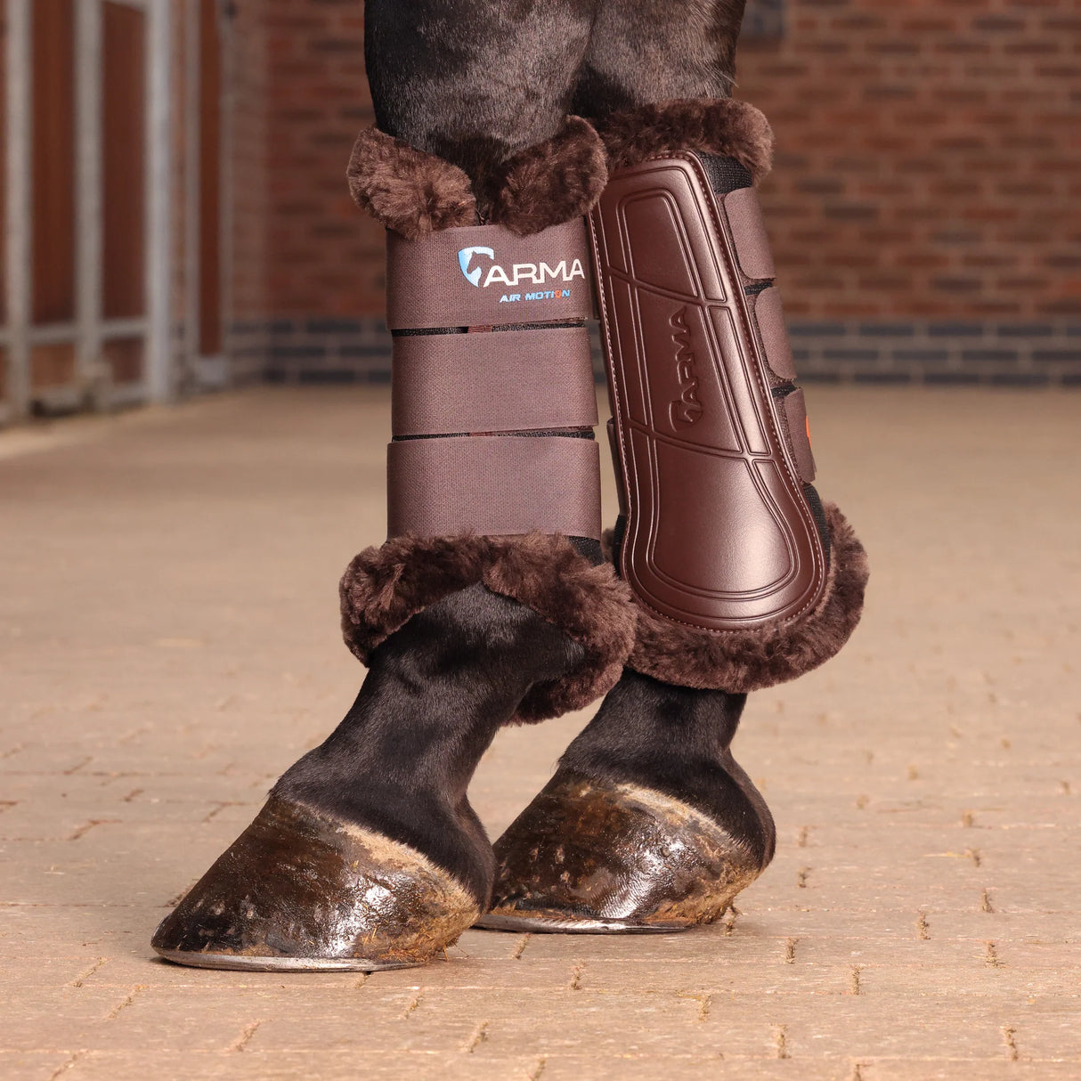 Shires ARMA Air Motion Supafleece Brushing Boots #colour_brown