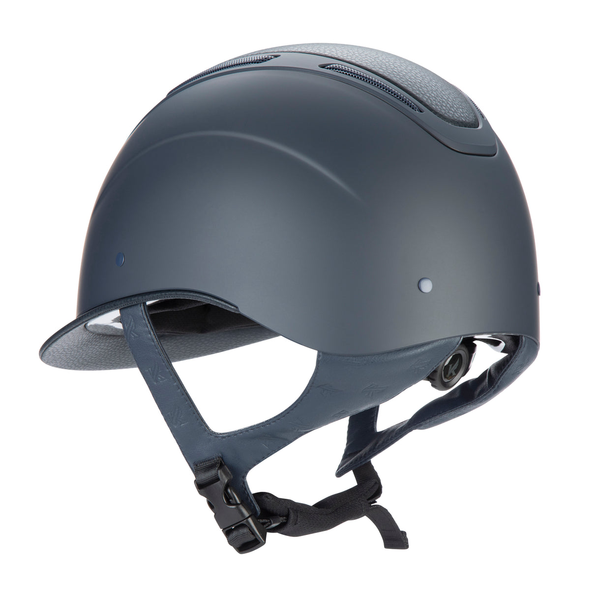 Shires Karben Amity Leather Riding Hat #colour_navy