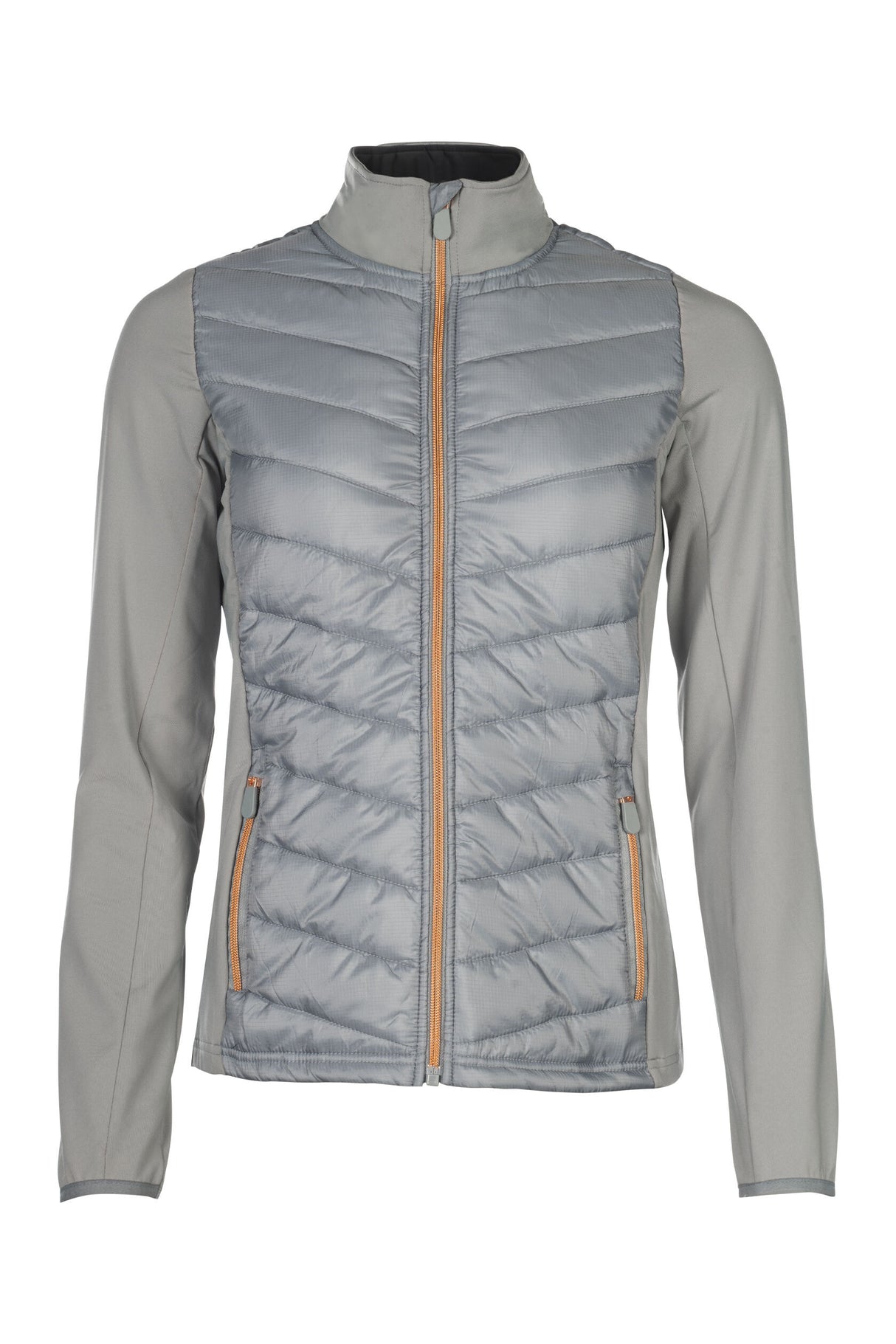 HKM Children's Jersey/Nylon Jacket -Prag- Style #colour_grey-rose-gold