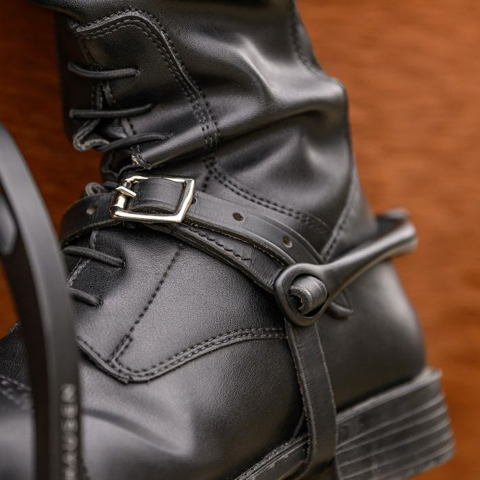 Sangles d'éperons en cuir Mackey