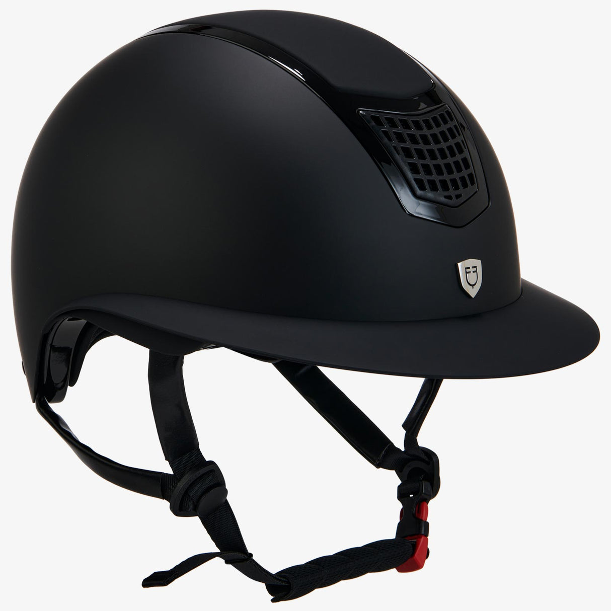 Equestro Ultra-Light Helmet In Resistant Matte Plastic #colour_black