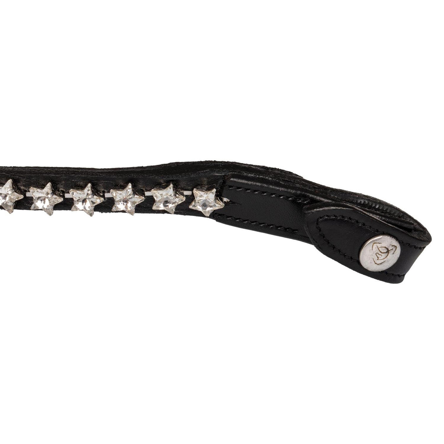 Acavallo Browband Calfskin & Starry Crystals #colour_black-transparent