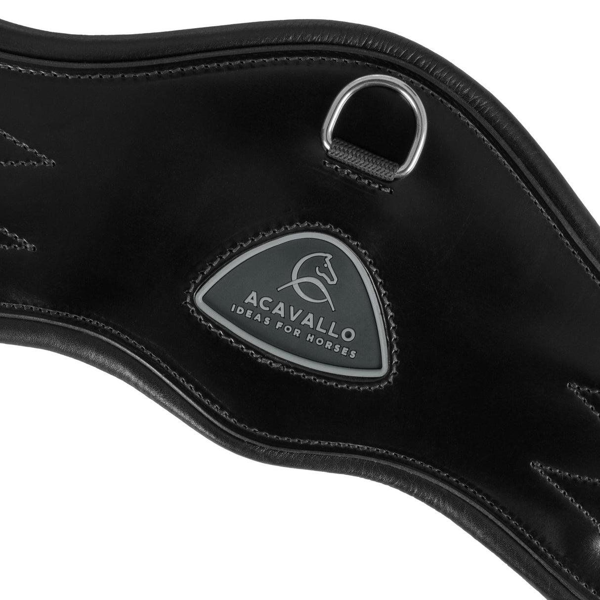 Acavallo Anatomical Dressage Girth Leather #colour_black