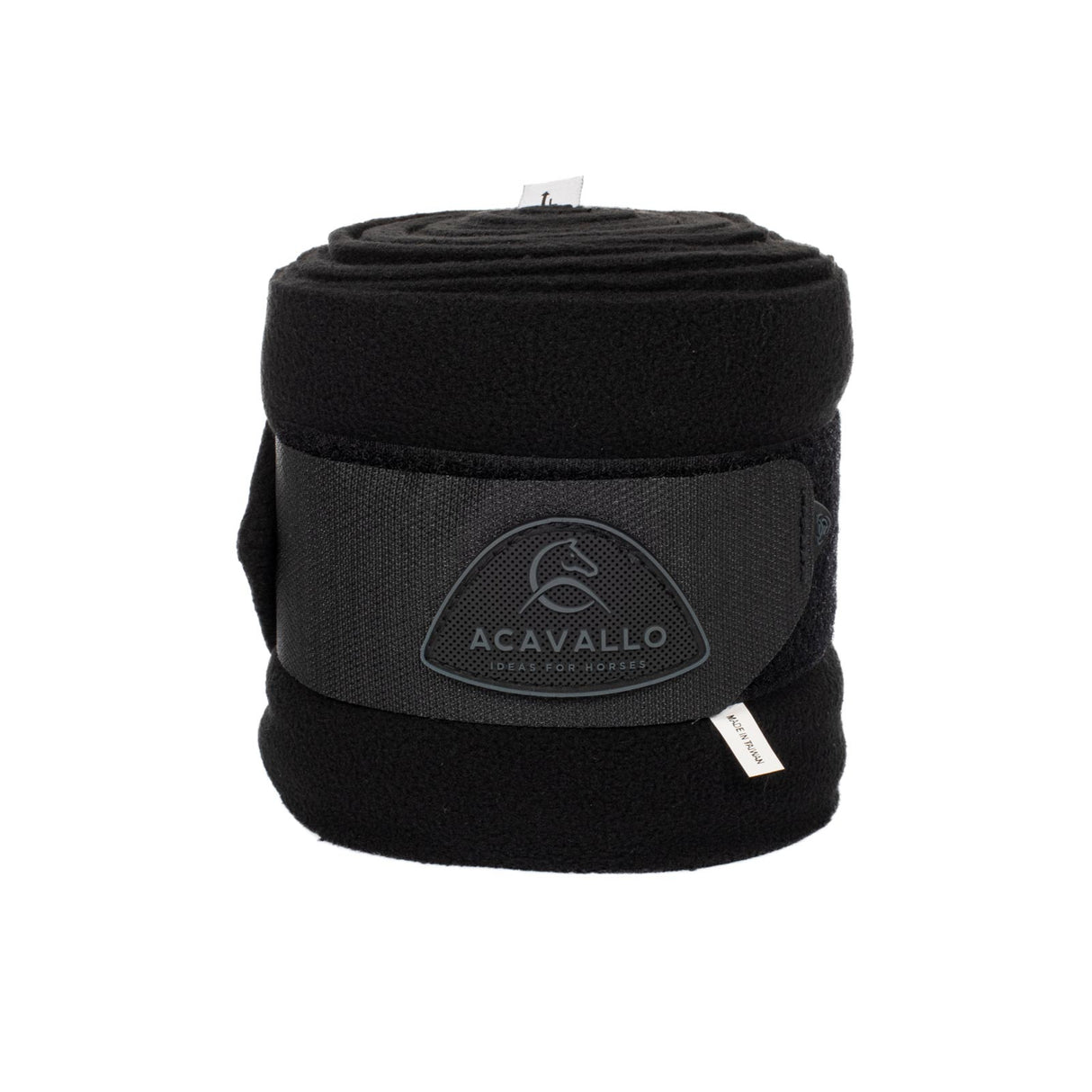 Acavallo Fleece Exercise Bandages Hook-And-Loop Closure Fastening #colour_black