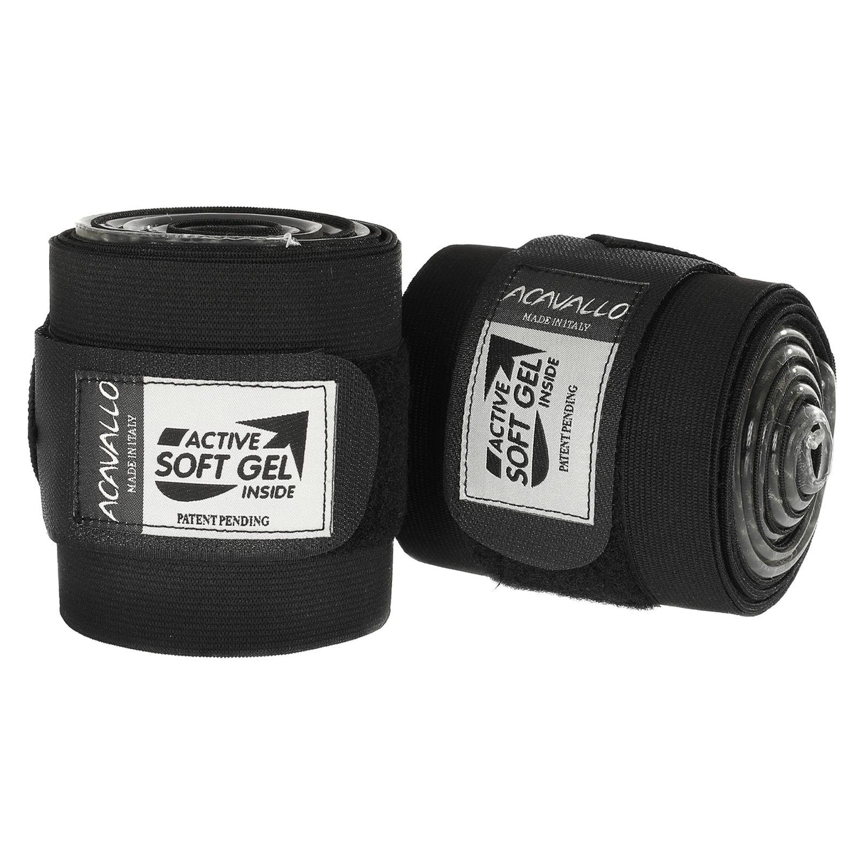 Acavallo Elastic Bandages Classic Gel #colour_black
