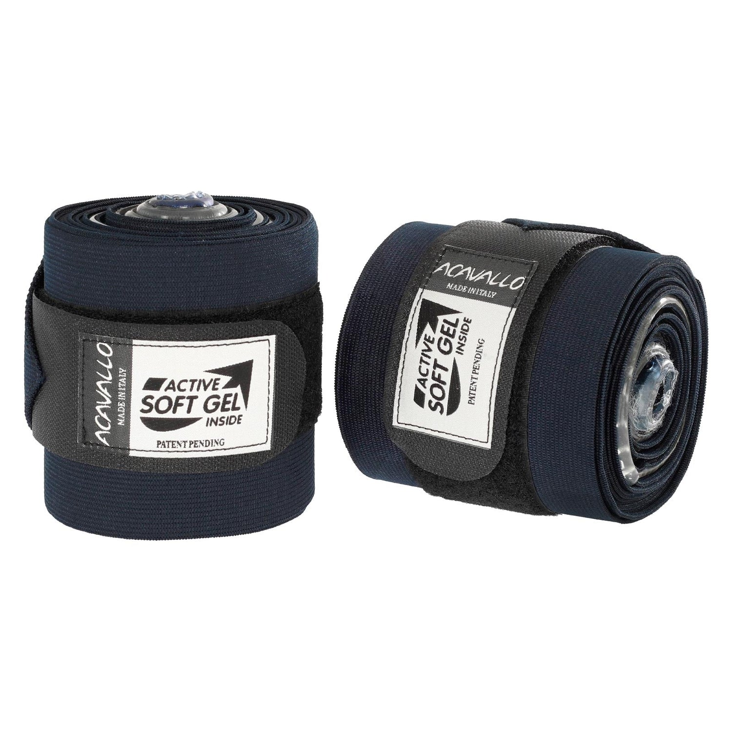 Acavallo Elastic Bandages Classic Gel #colour_blue