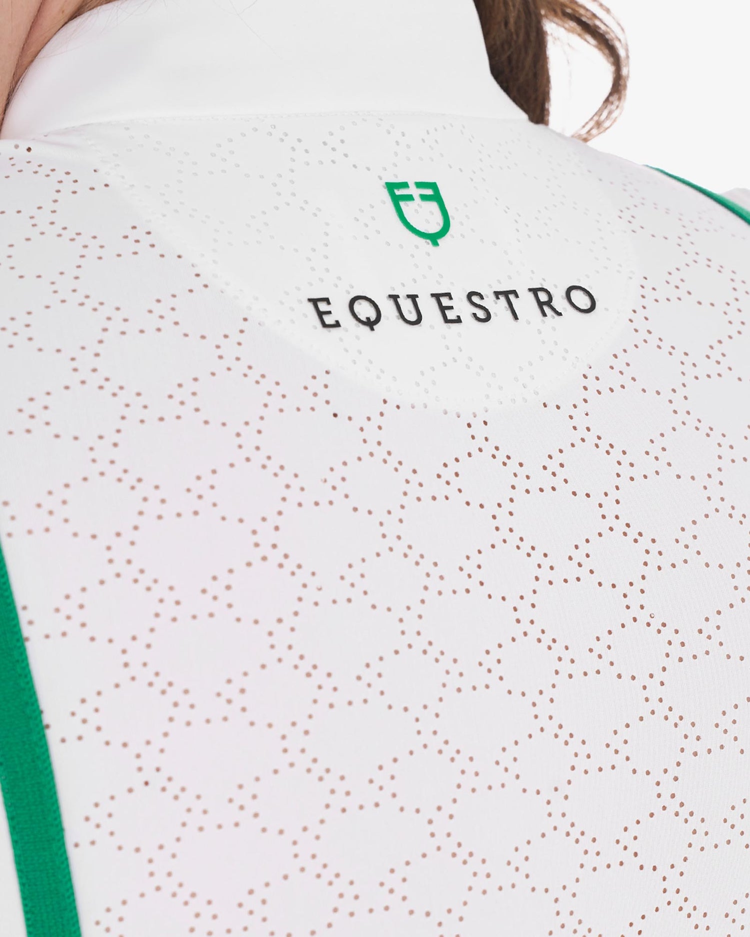 Equestro Women's Slim Fit Competition Polo Shirt With Chest Perforated Inserts