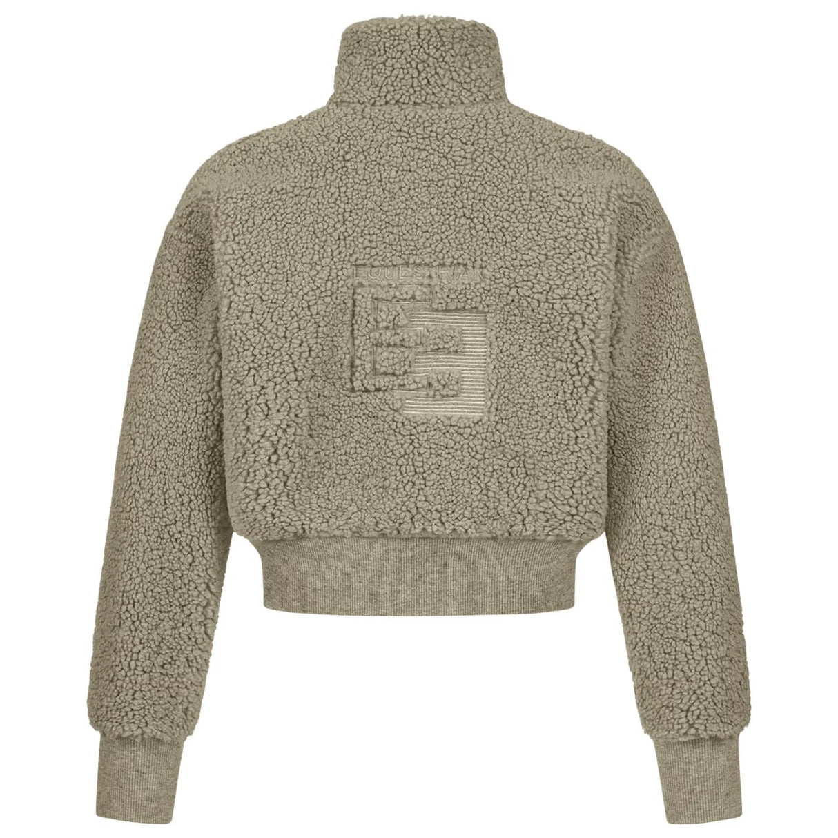 E.L.T Teens Alba Teddy Fleece Jacket #colour_beige-grey