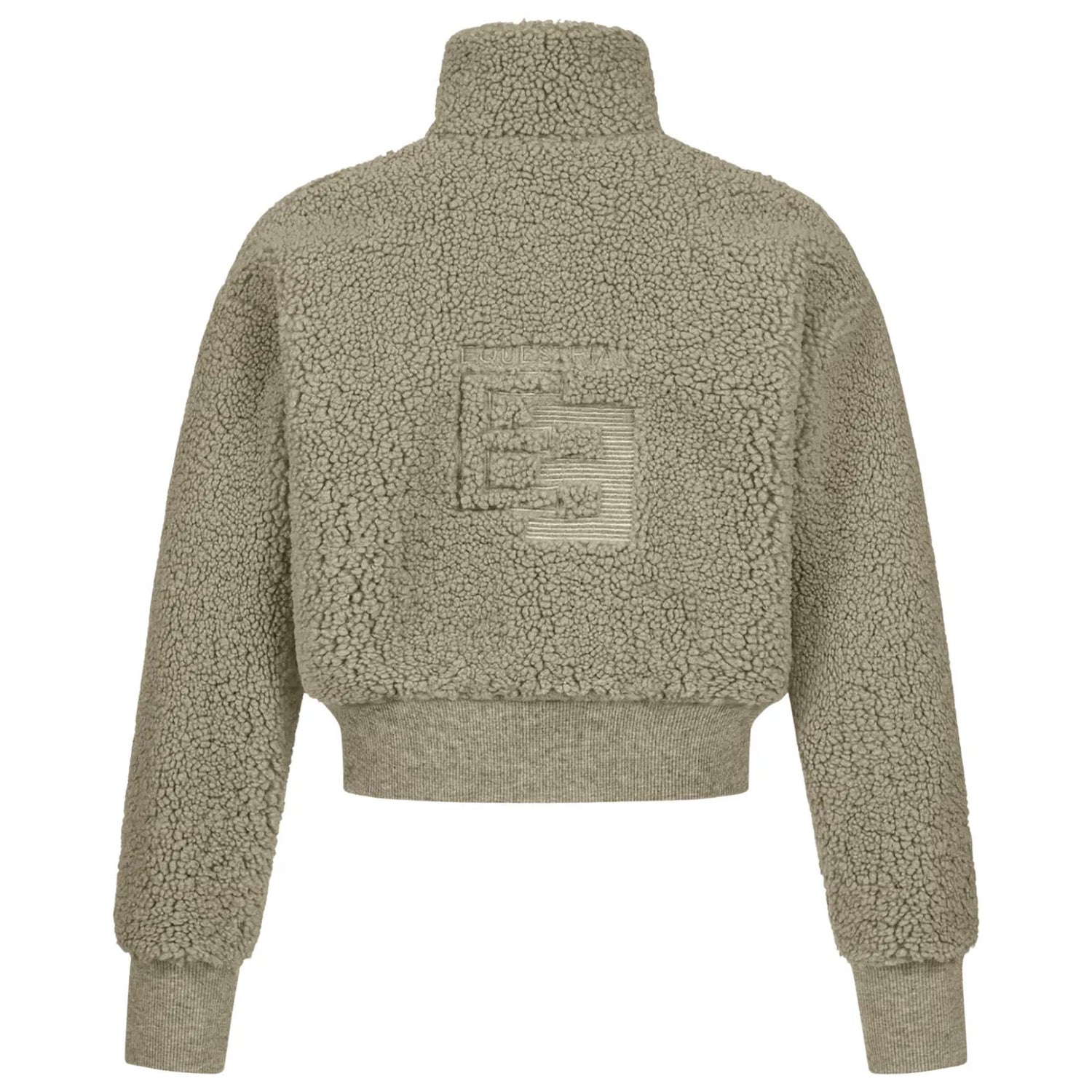 E.L.T Teens Alba Teddy Fleece Jacket #colour_beige-grey
