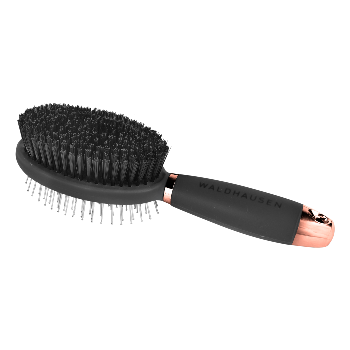 Waldhausen Double Side Brush with Gel Handle #colour_black-rose-gold