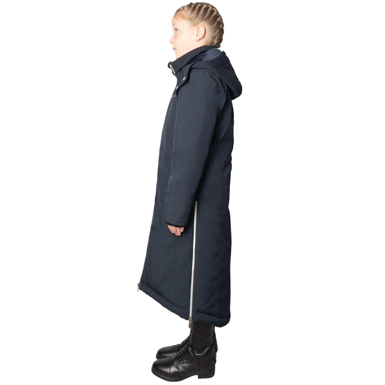 Hy Equestrian Elevate Mizs Guard Waterproof Coat #colour_navy