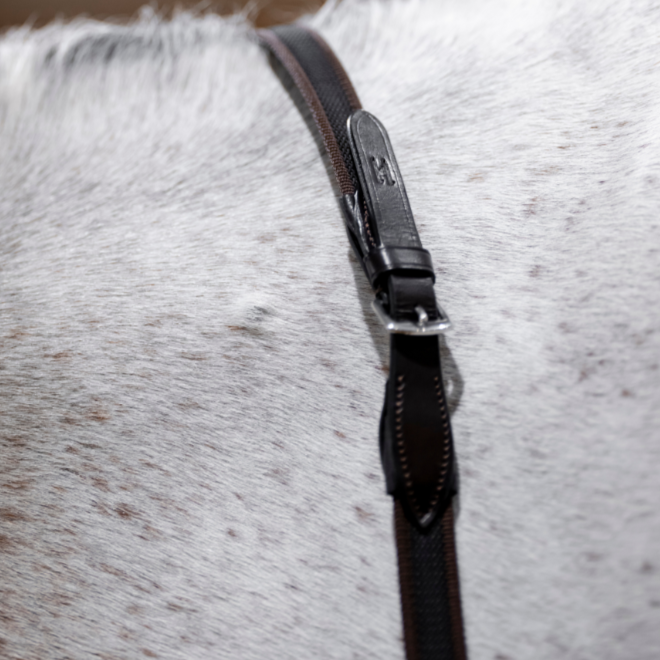 Horseware Ireland Rubber Grip Continental Reins #colour_brown