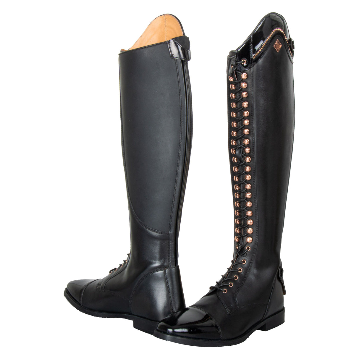 Imperial Riding Olania Wide Dressage Riding Boots #colour_black-lack-rose