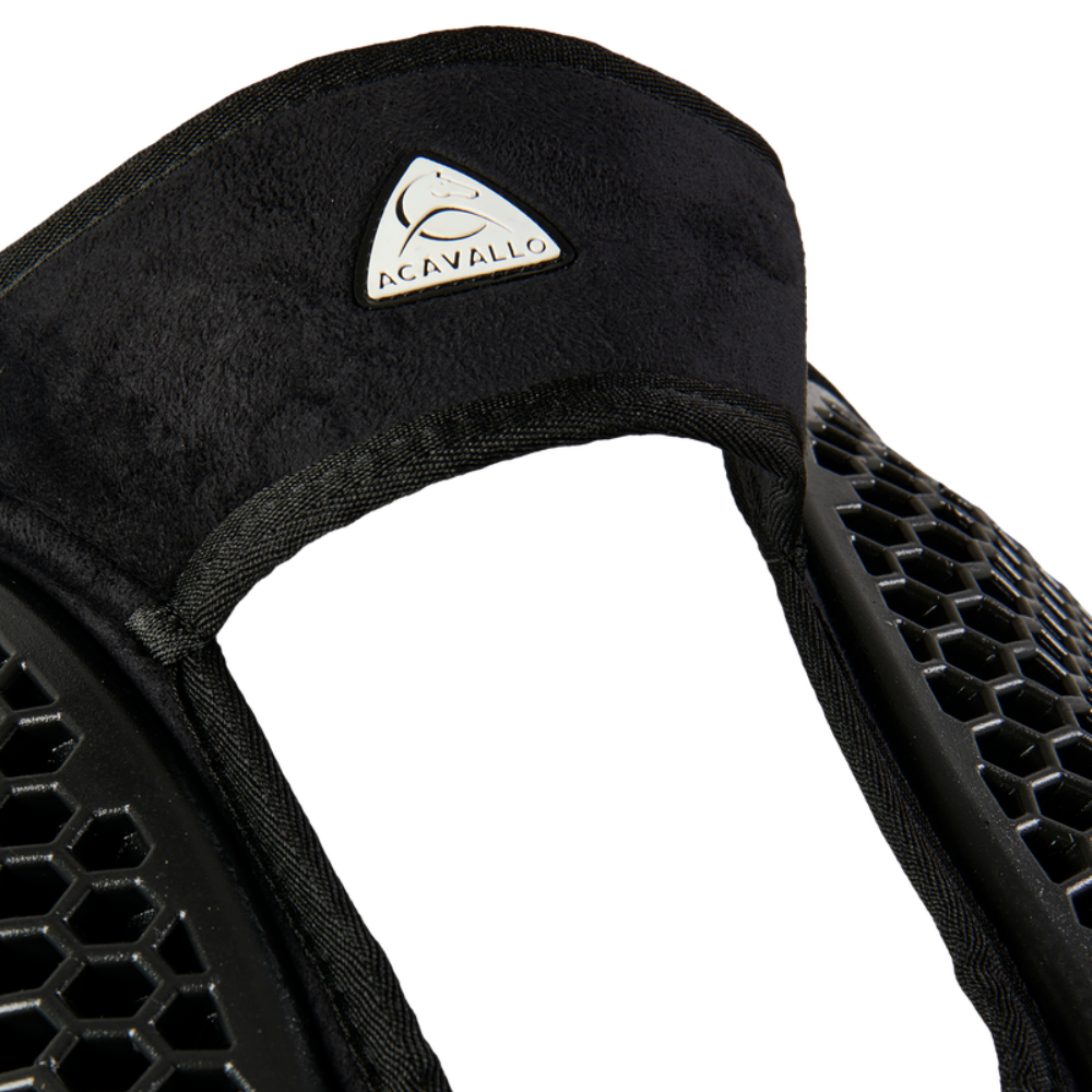 Acavallo Pad SP WFS Suede Hexagonal Gel Front Riser #colour_black