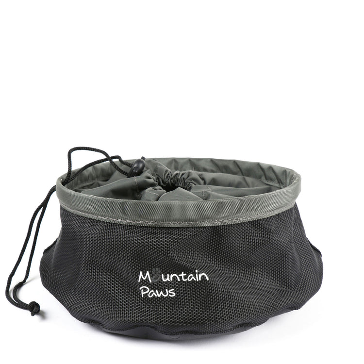 Mountain Paws Collapsible Dog Food Bowl #colour_black
