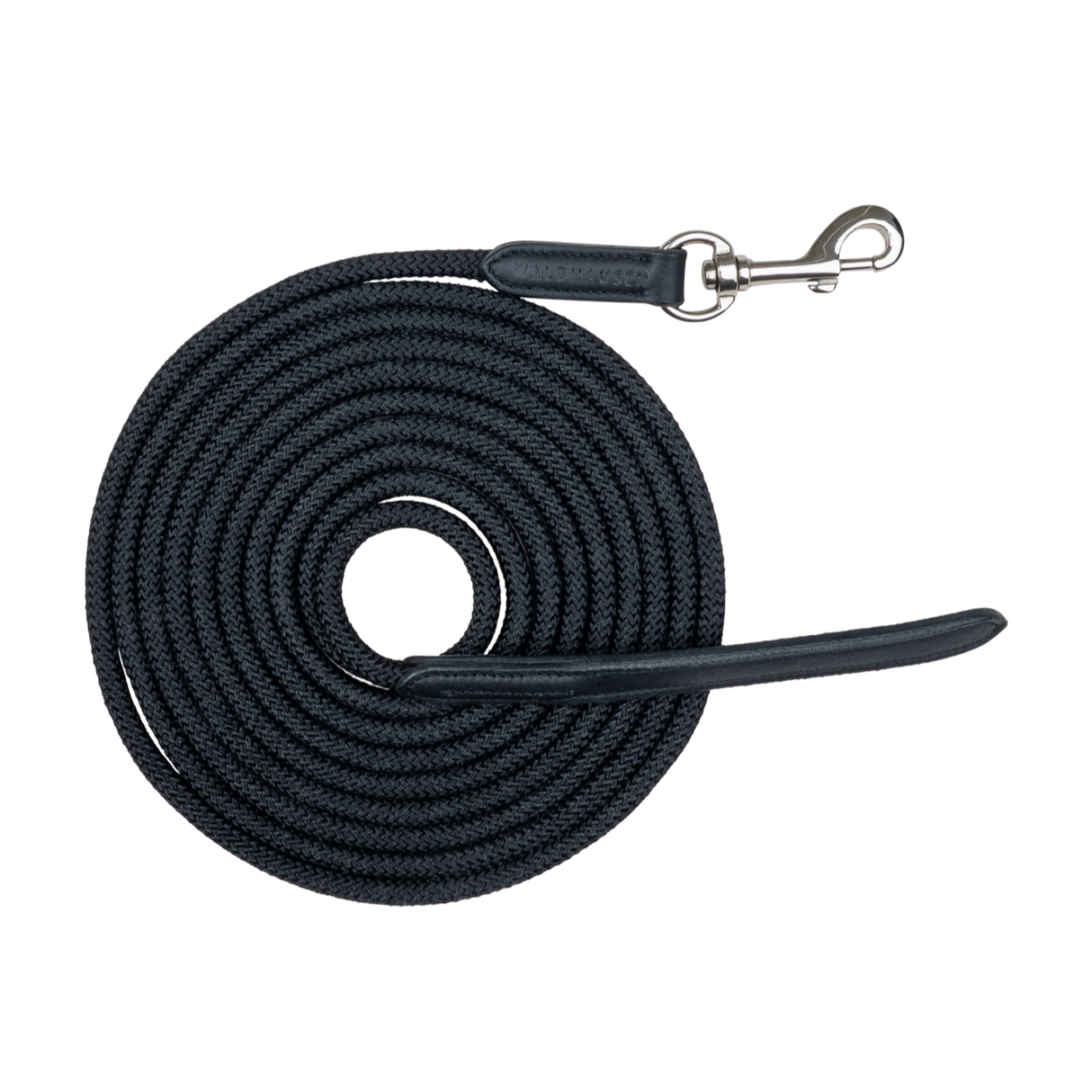 Waldhausen Fine Ground Work Rope With Carabiner #colour_black