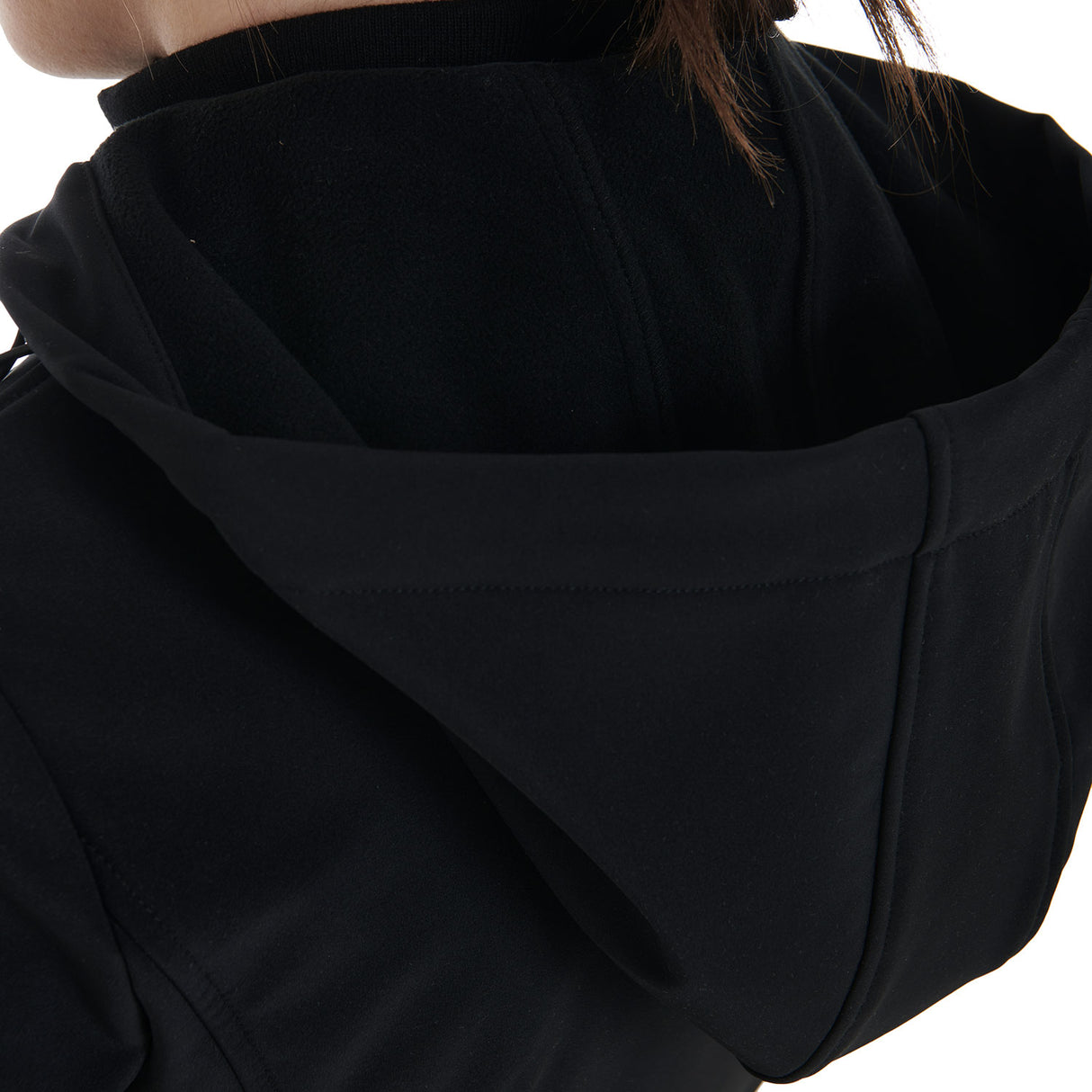 Equestro Women's Slim Fit Softshell Jacket With Internal Fleece #colour_black