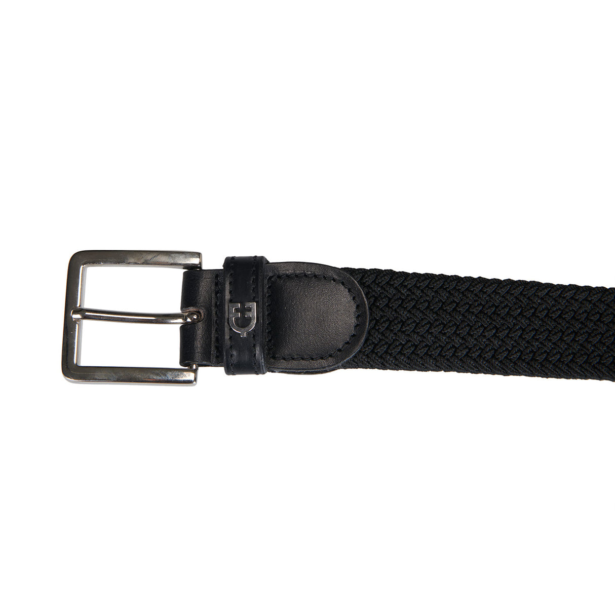 Equestro Elasticized Belt Crossed Pattern #colour_black