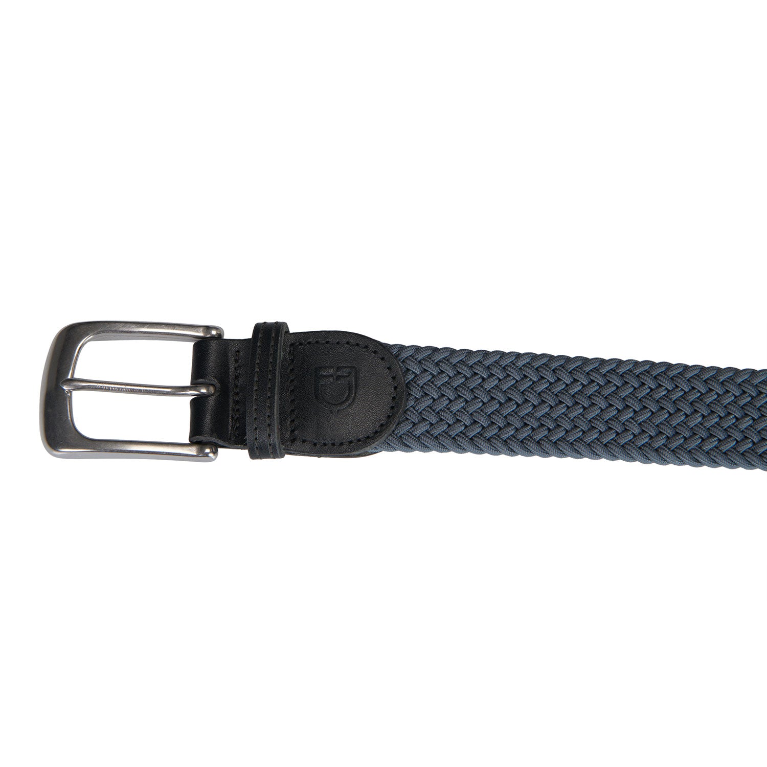 Equestro Elasticized Belt Crossed Pattern #colour_grey