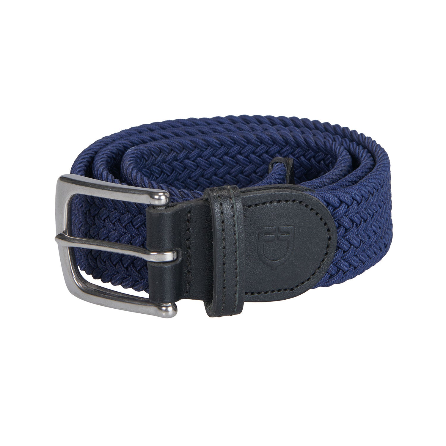 Equestro Elasticized Belt Crossed Pattern #colour_blue