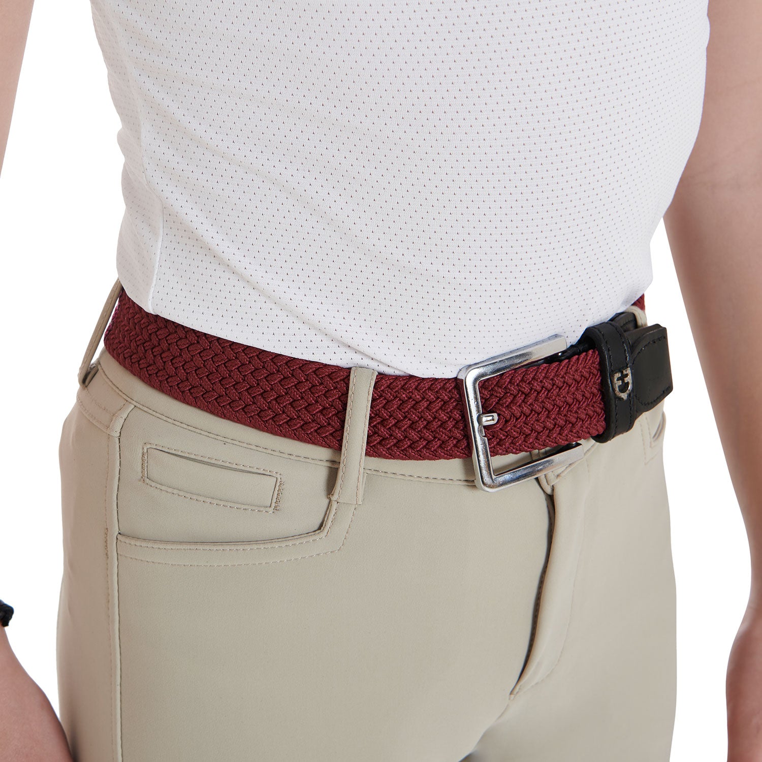 Equestro Elasticized Kids Belt Crossed Pattern