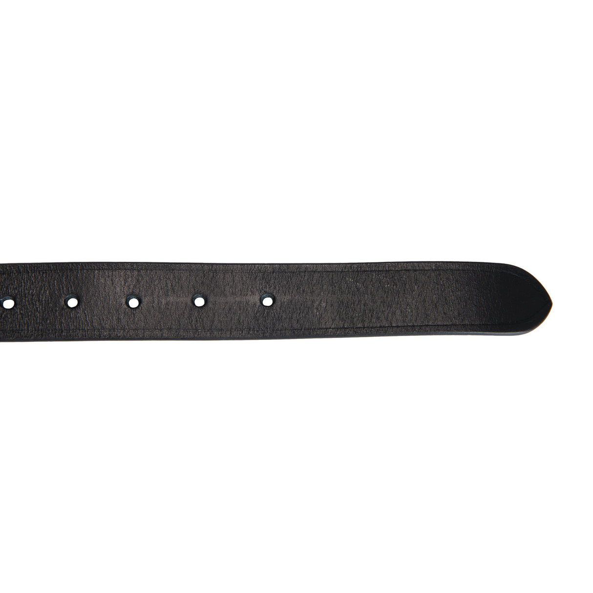Leather belt with geometric pattern