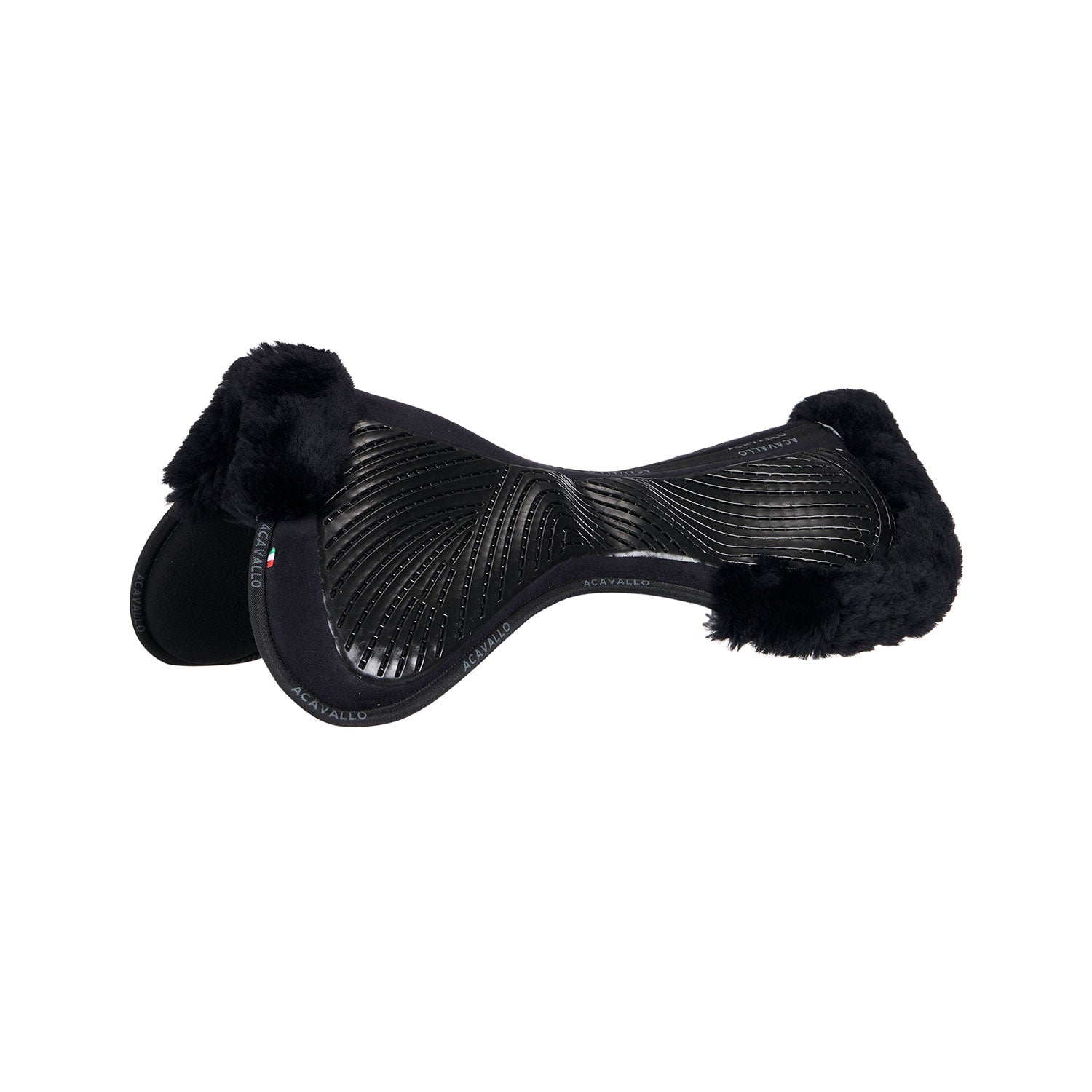 Acavallo Pad Mf-S Jccs-S Cw-Cs Suede Cut-Out Sheepskin Gel Grip Flat
#colour_black-black