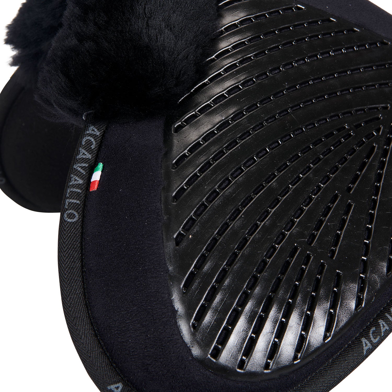Acavallo Pad Mf-S Jccs-S Cw-Cs Suede Cut-Out Sheepskin Gel Grip Flat
#colour_black-black
