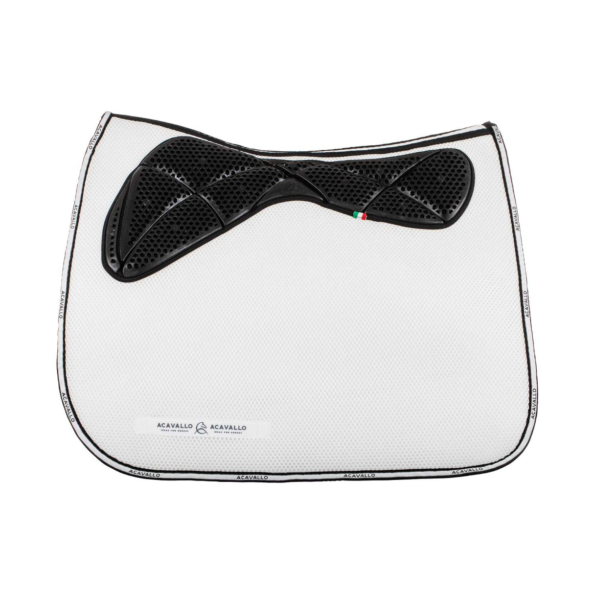 Acavallo Saddle Pad DS CW-3Ds Memory Foam 3D Spacer Gel Grip #colour_white