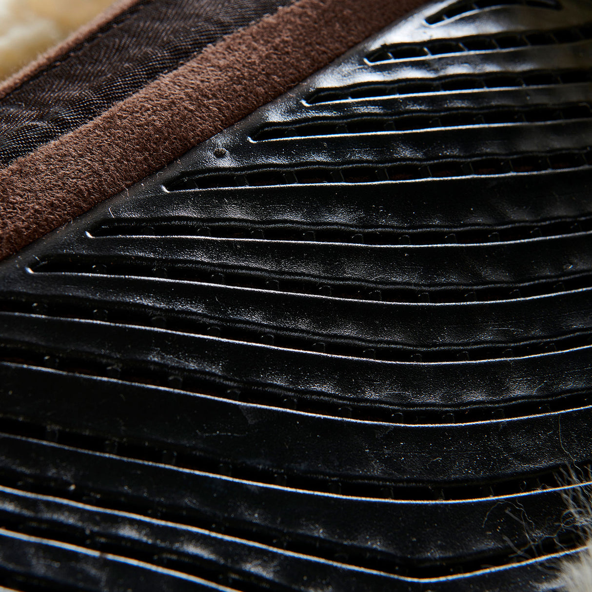 Acavallo Pad SP JCCS CW-CS Suede Cut-Out Sheepskin Twin Sided Gel Flat #colour_brown-natural