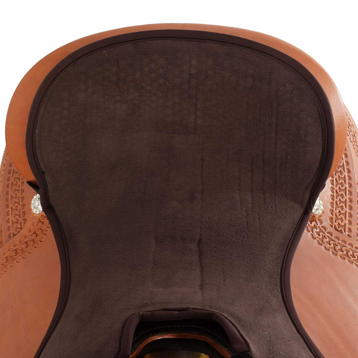 Acavallo Standard Seat Saver Western Classic Gel-In Dri-Lex 10mm #colour_brown