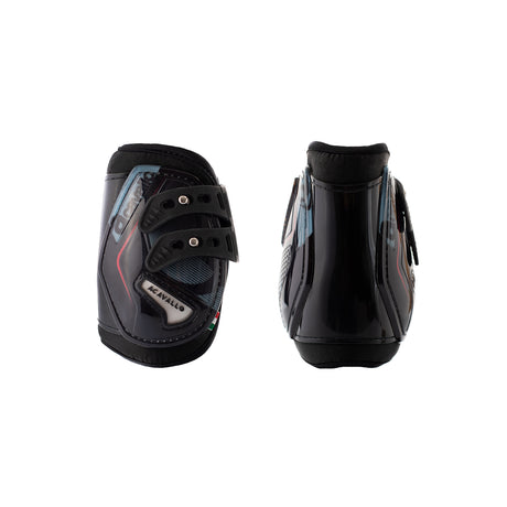 Acavallo Opera Fetlock Boots Elastic And Button Fastening #colour_black