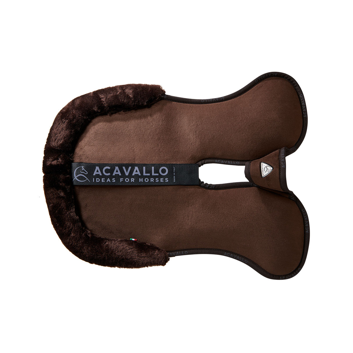 Acavallo Pad Piuma-FS WFS-FS Pocket Suede Front Riser #colour_brown-brown