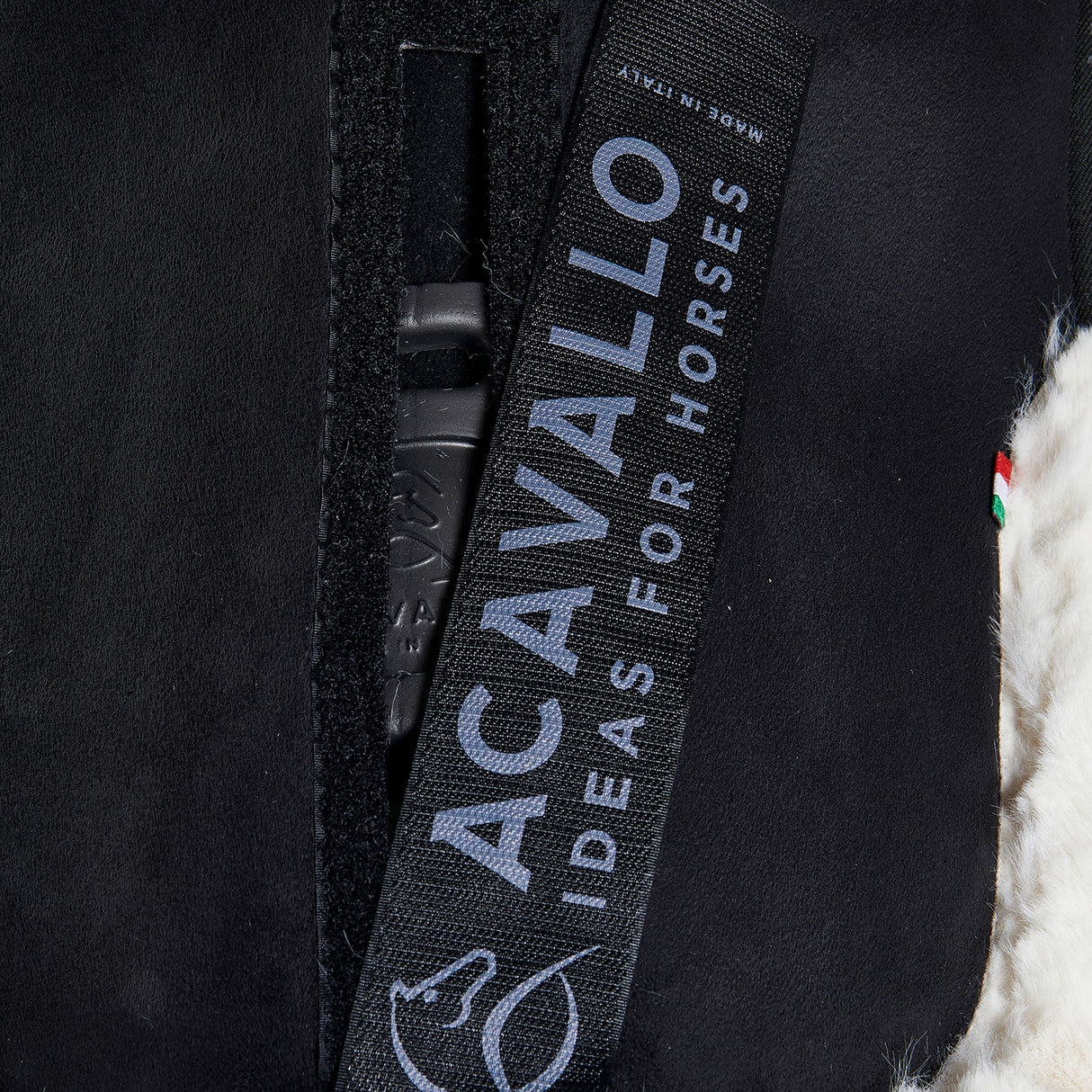 Acavallo Pad Piuma-FS WFS-FS Pocket Suede Rear Riser #colour_black-natural