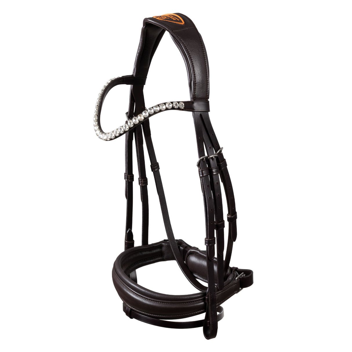Acavallo Starry Night Calfskin Bridle #colour_brown