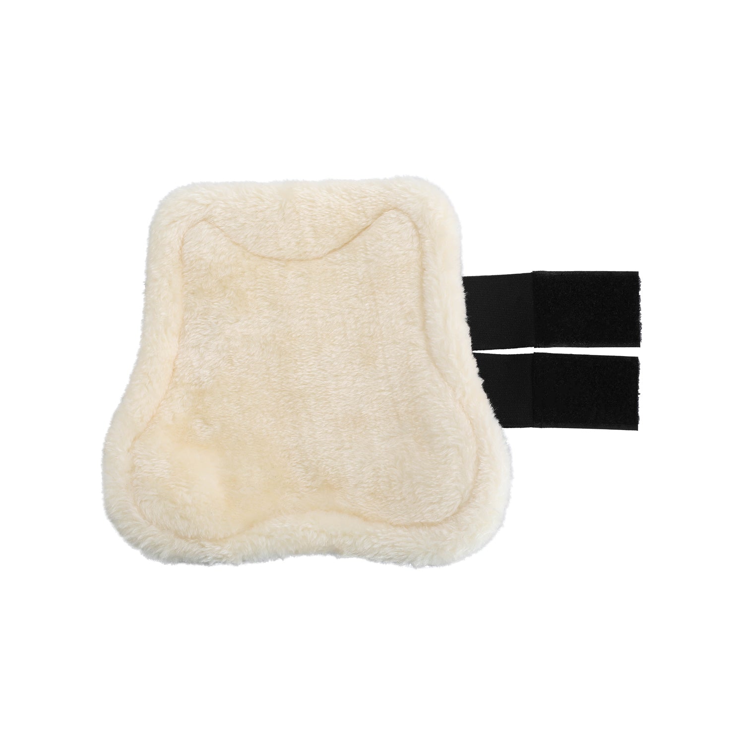 Acavallo Jumping Tendon Boots Faux Sheepskin & Hook-And-Loop Closure #colour_black