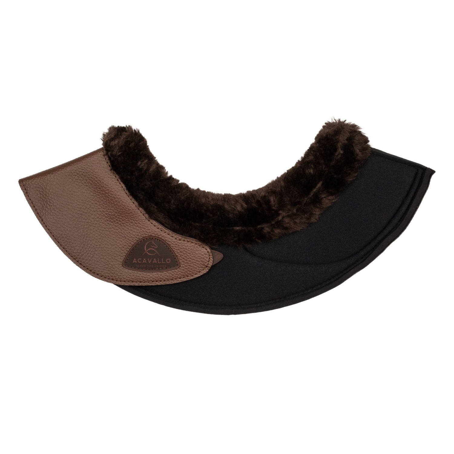 Acavallo Bell Boots Faux Sheepskin & Hook-And-Loop Closure #colour_brown