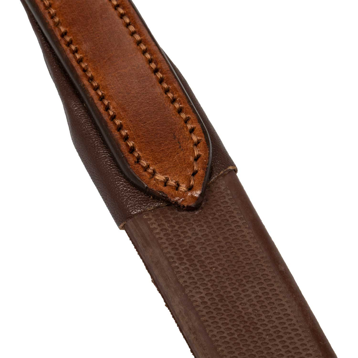 Acavallo Reins Leather & Rubber Grip #colour_cognac