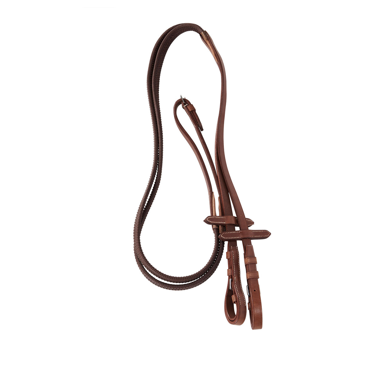 Equestro Bridle With Mexican Noseband And Synthetic Sheepskin #colour_cognac