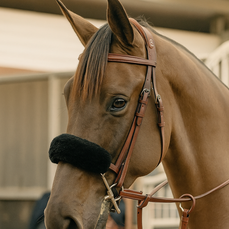 KM Elite Teddy Soft Noseband #colour_black
