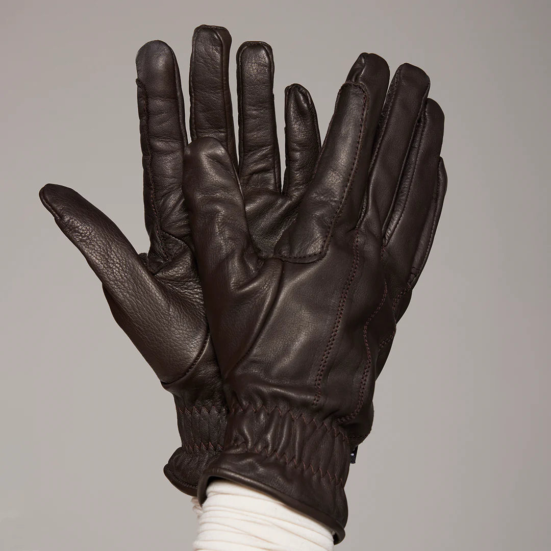 Toggi Ladies Clairwood Leather Riding Gloves #colour_chocolate