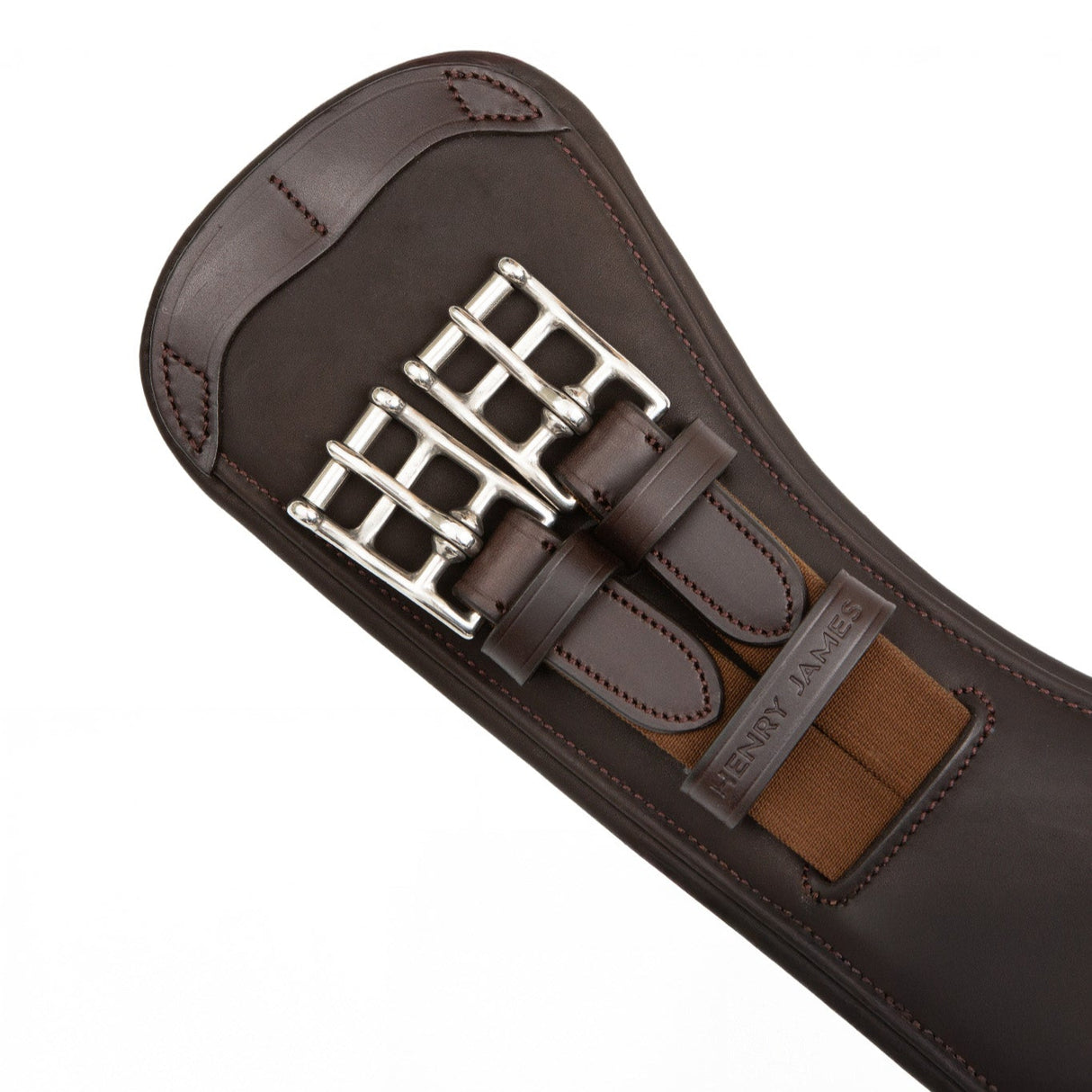 Henry James Curved Anatomic Short Girth #colour_havana-brown