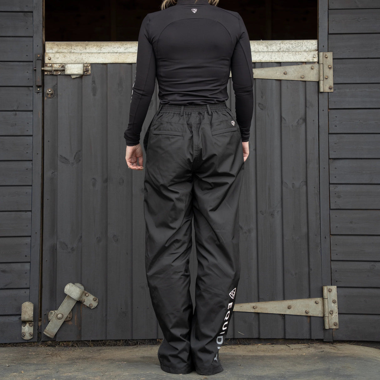 EQUIDRY Women's Lined Waterproof Trousers #colour_black