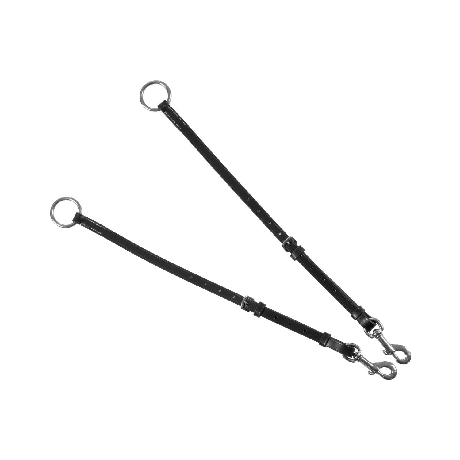 Equestro Tanned Leather Fork Breastplate #colour_black