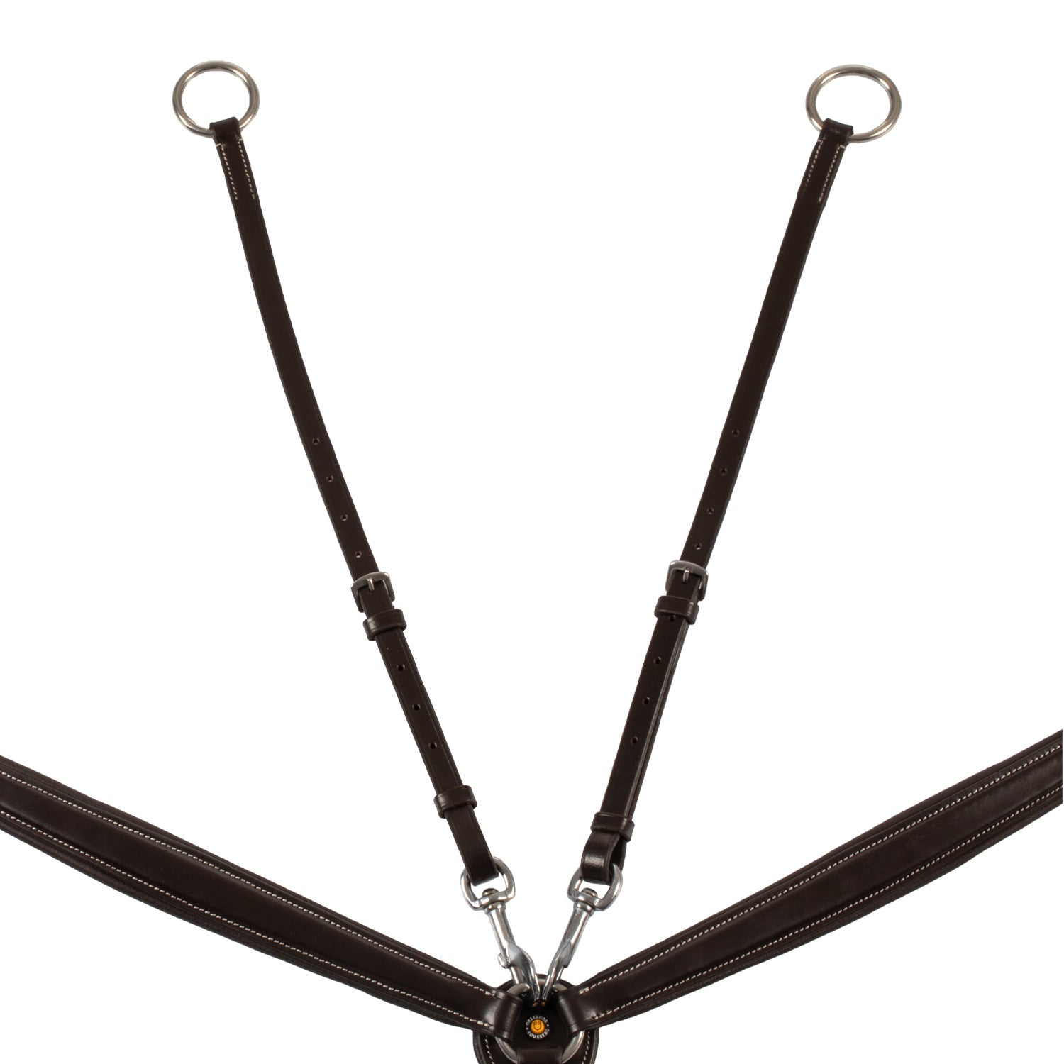 Equestro Tanned Leather Fork Breastplate #colour_brown