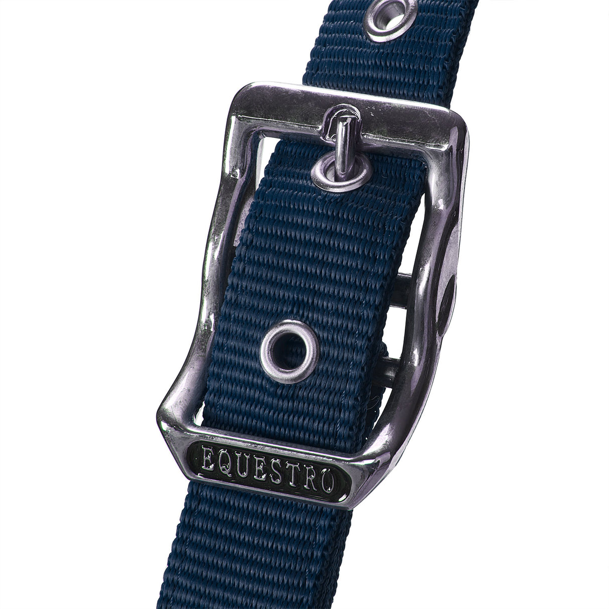 Equestro Halter With Double Adjustment And Lead Rope #colour_blue
