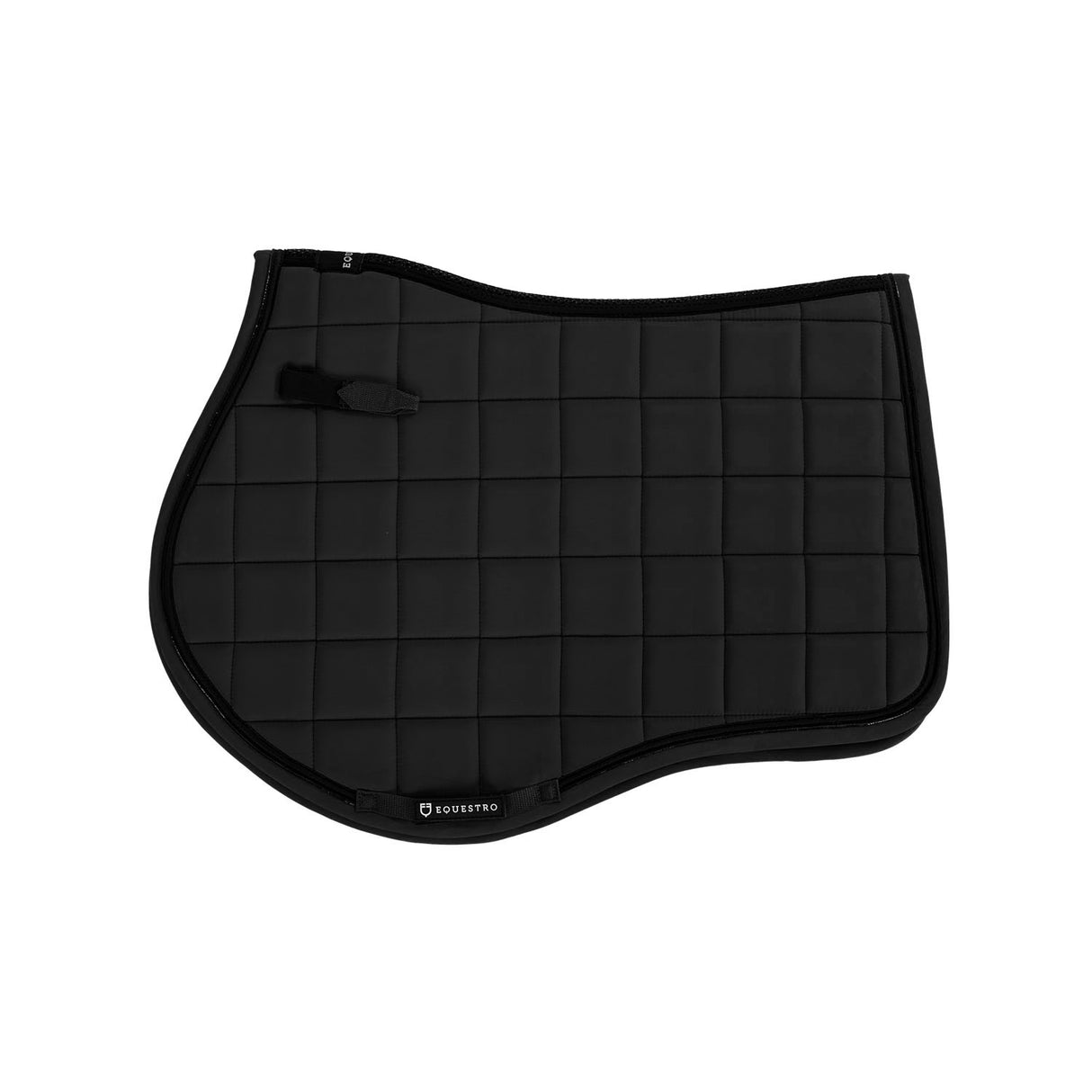 Equestro Jumping Saddle Pad In Breathable Technical Fabric #colour_black