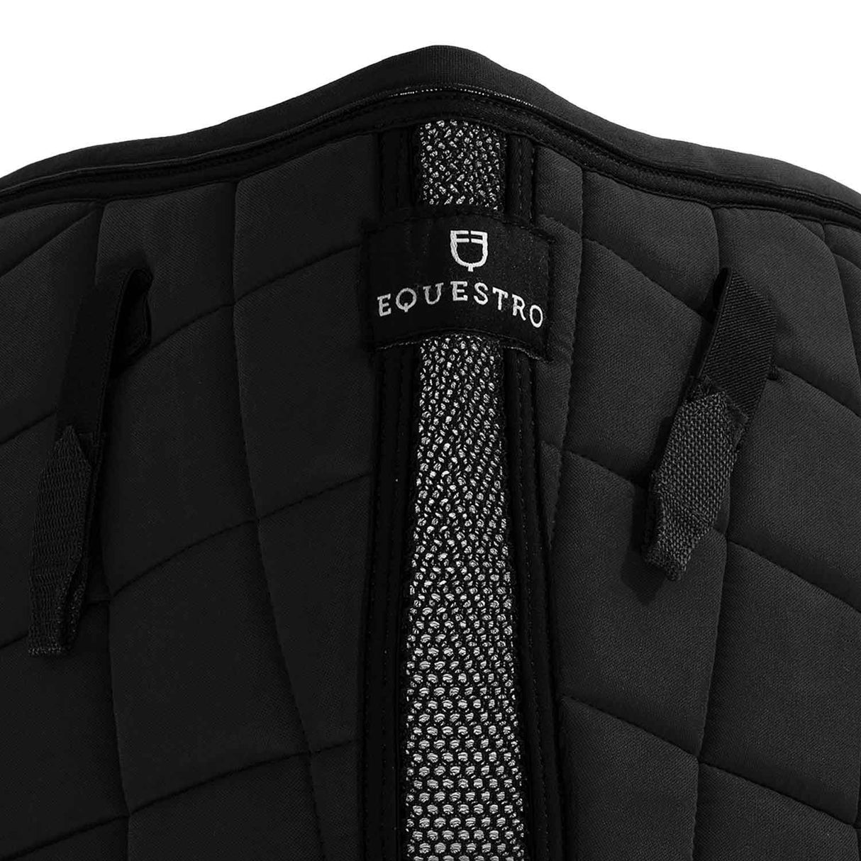 Equestro Jumping Saddle Pad In Breathable Technical Fabric #colour_black