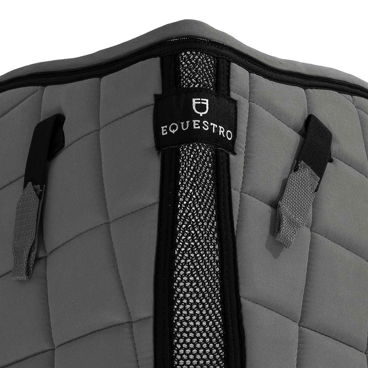 Equestro Jumping Saddle Pad In Breathable Technical Fabric #colour_grey